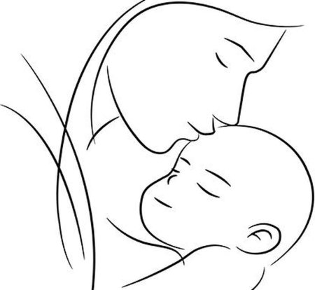 Рисунок мать и дитя класс