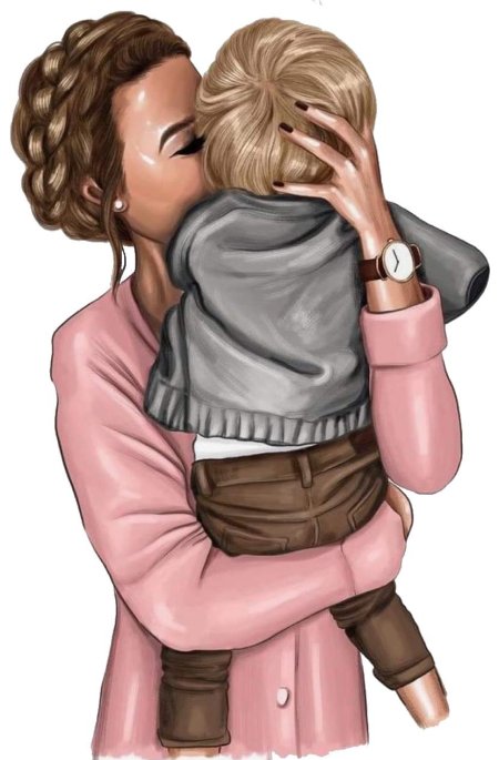 Мама и сын рисунок