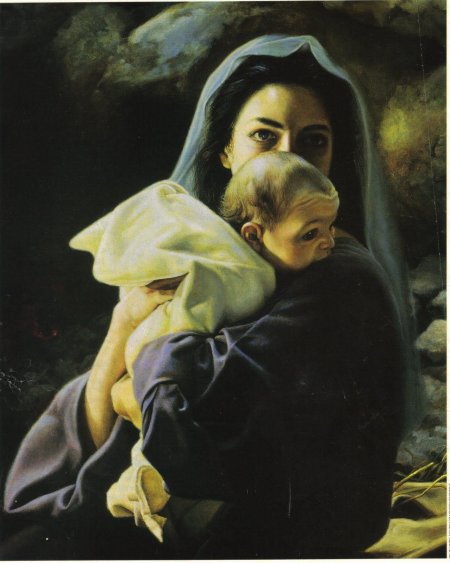 Мать мария и святой дитя иисус христос