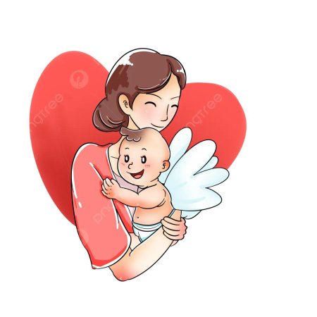 Мама и малыш рисунок