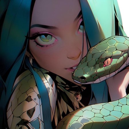 Девушка змея арт