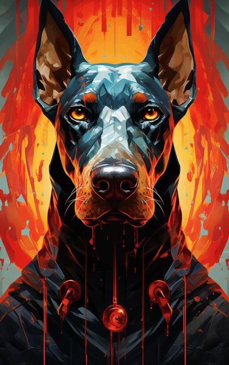 Картины по номерам доберман