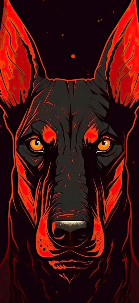 Доберман арт