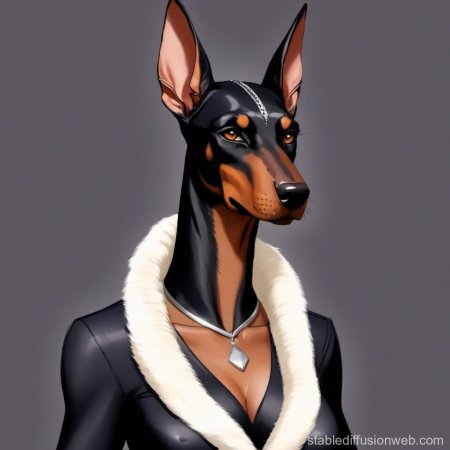 Доберман арт