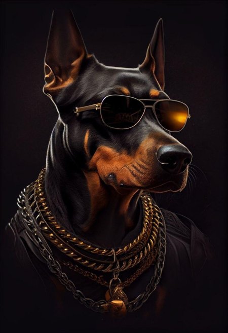 Доберман арт