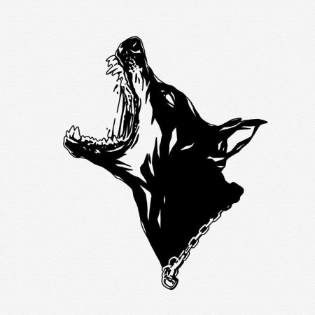 Злой доберман эскиз тату