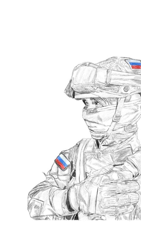 Рисунок солдата россии