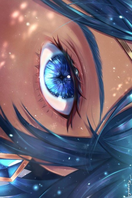Голубые глаза аниме