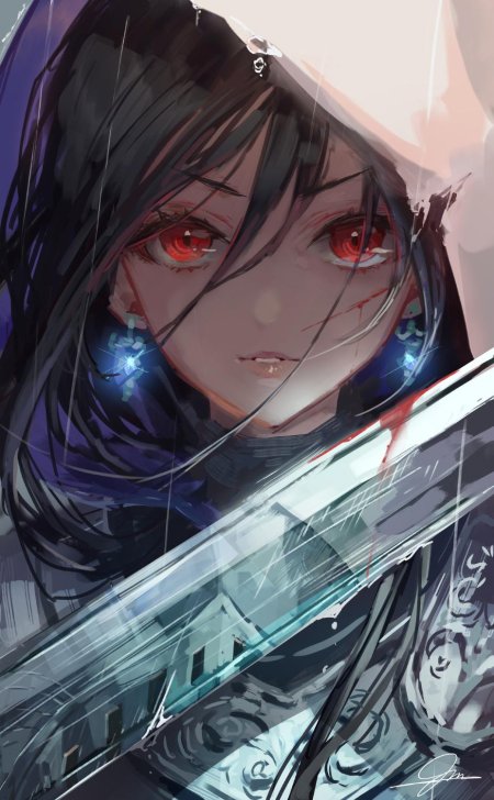 Аниме красные глаза