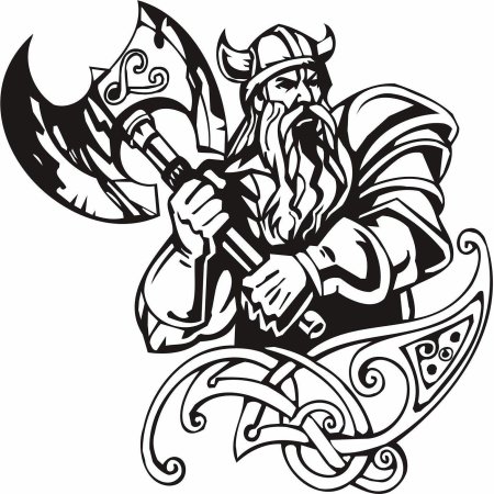 Трафарет викинг