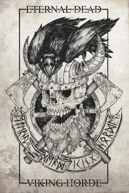 Тату эскиз викинг рагнар