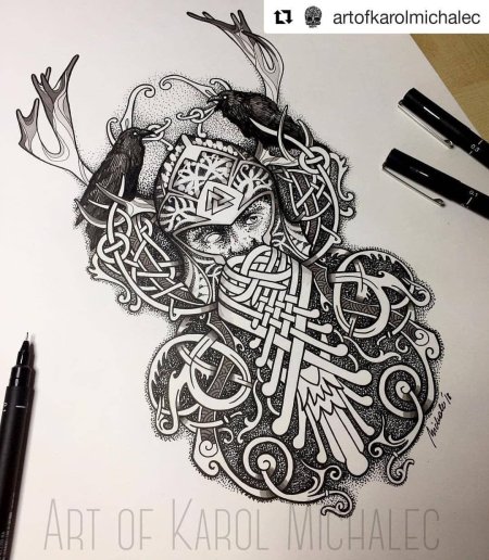 Тату в скандинавском стиле эскизы