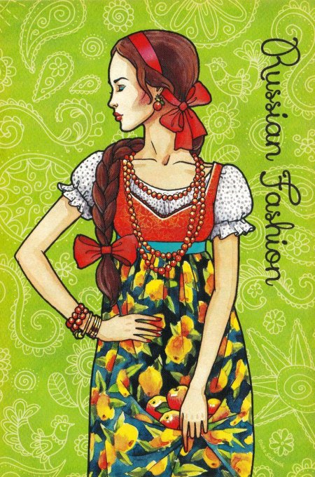 Рисунок русская красавица