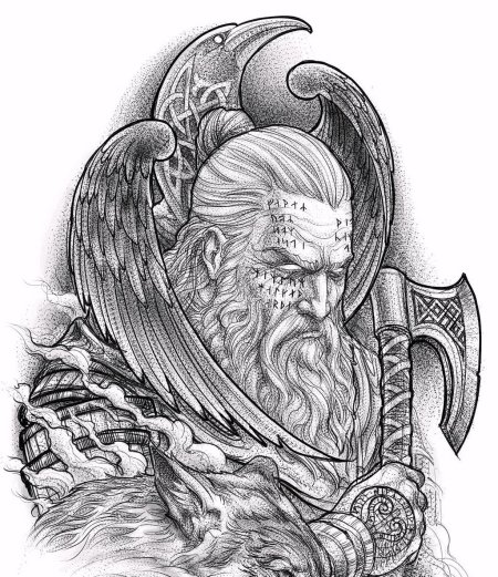 Скандинавские татуировки эскизы