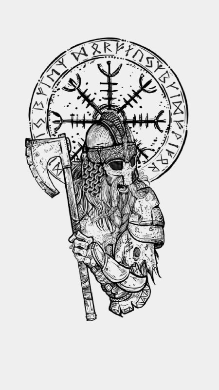 Скандинавская тату эскиз