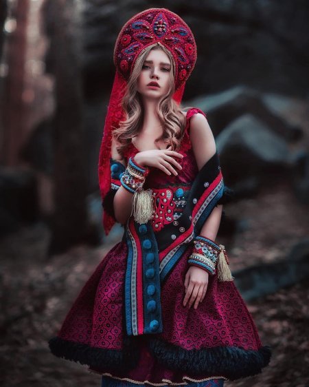 Фотосессия в стиле русской красавицы