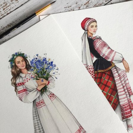 Ирина пирогова иллюстратор национальные наряды
