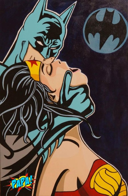 Бэтмен и чудо женщина поцелуй