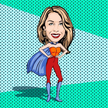 Шарж супер женщина