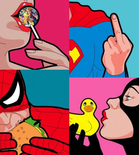Поп арт супергерои