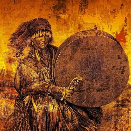 Монгольский шаманский бубен