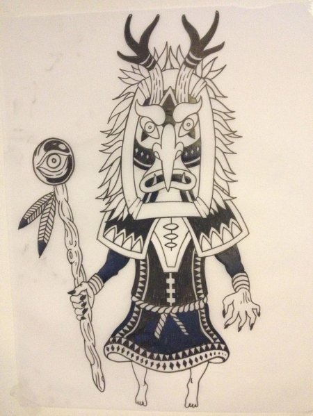 Шаман рисунок