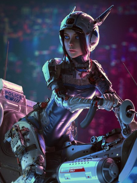 Киберпанк девушка