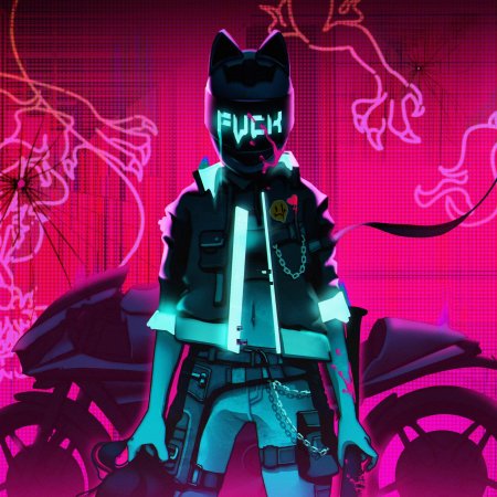 Cyberpunk samurai неон