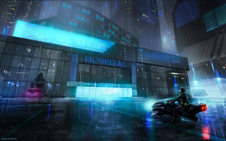 Киберпанк здание