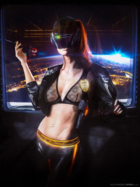 Cyberpunk 2077 полиция арт