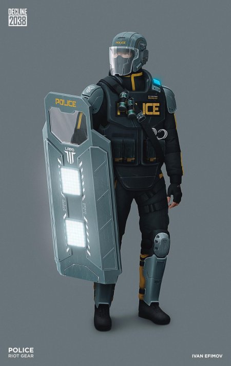 Концепт полиции sci fi