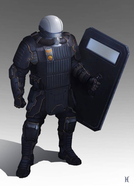 Концепт полиции sci fi