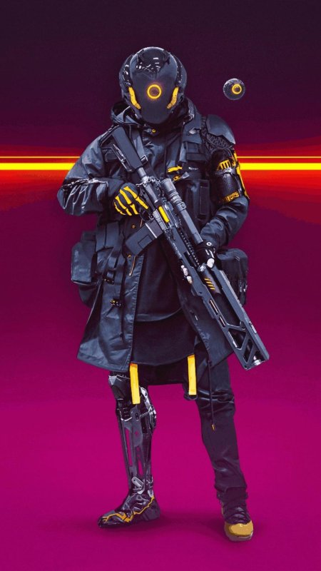 Cyberpunk 2077 art солдаты
