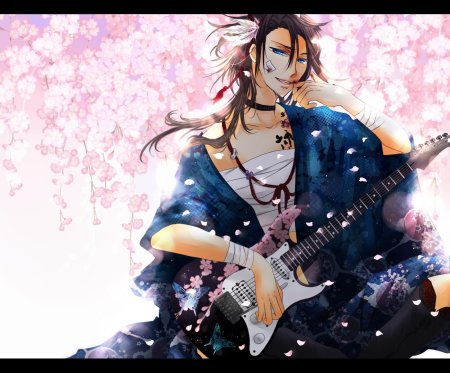 Аниме басист парень