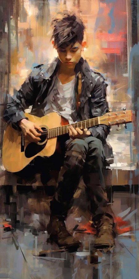 Картина гитарист