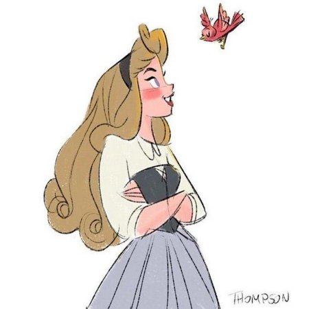 Принцесса дисней аврора скетч