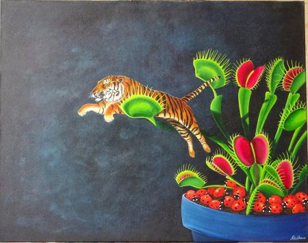 Венерина мухоловка живопись