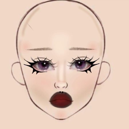 Макияж шаблон лица