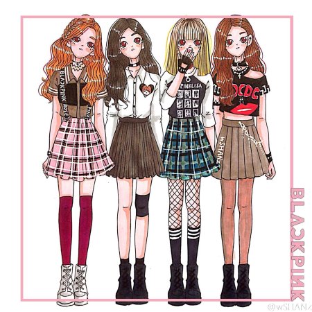 Блэкпинк срисовки блэк пинк