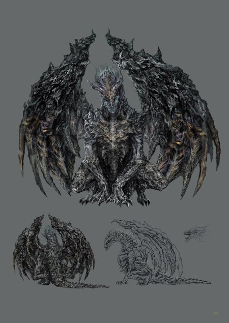 Dark souls каменный дракон арт