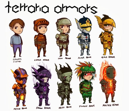 Хардмодная броня в террарии