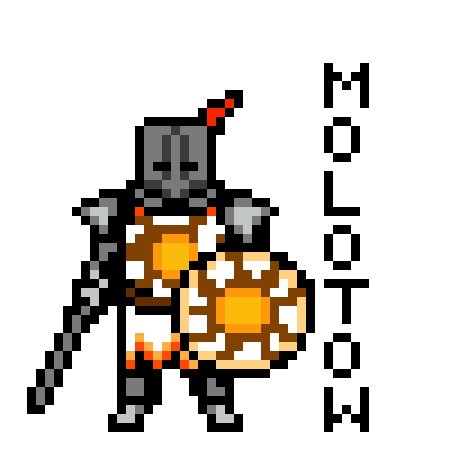Pixel art knight