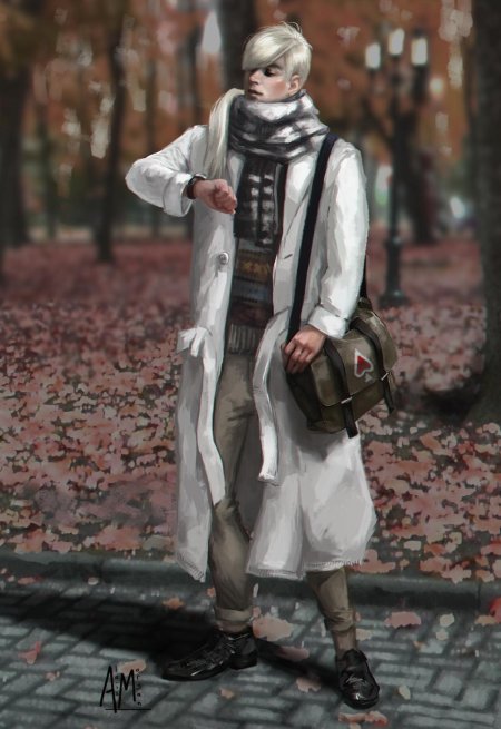 Мужчина в пальто арт