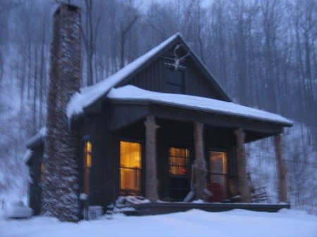 Cozy winter cabin