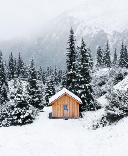 Домик в лесу зима