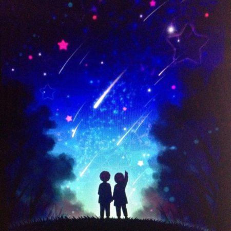 Влюбленные под звездным небом