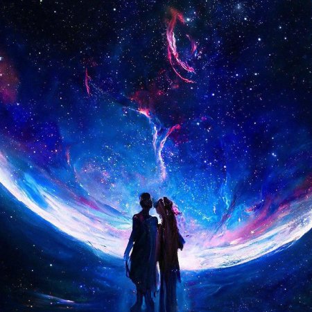 Мужчина и женщина космос