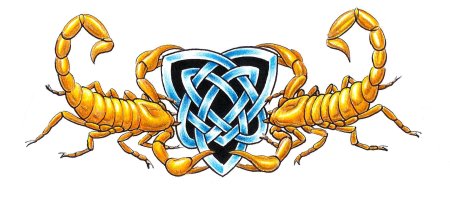 Эскиз тату скорпион