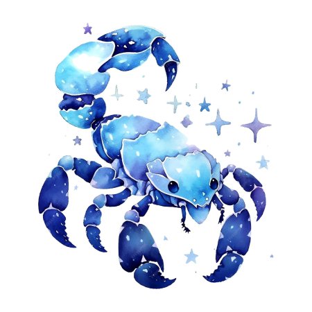 Скорпион на прозрачном фоне