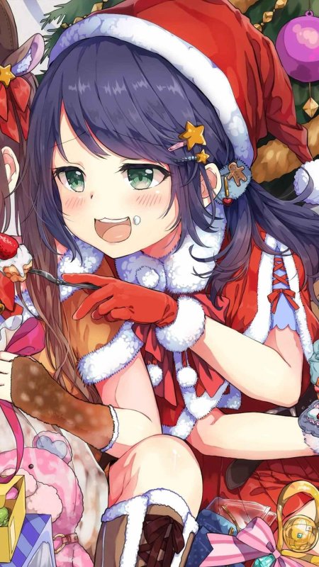 Новогодние аниме тянки